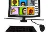 An illustration of an online meeting